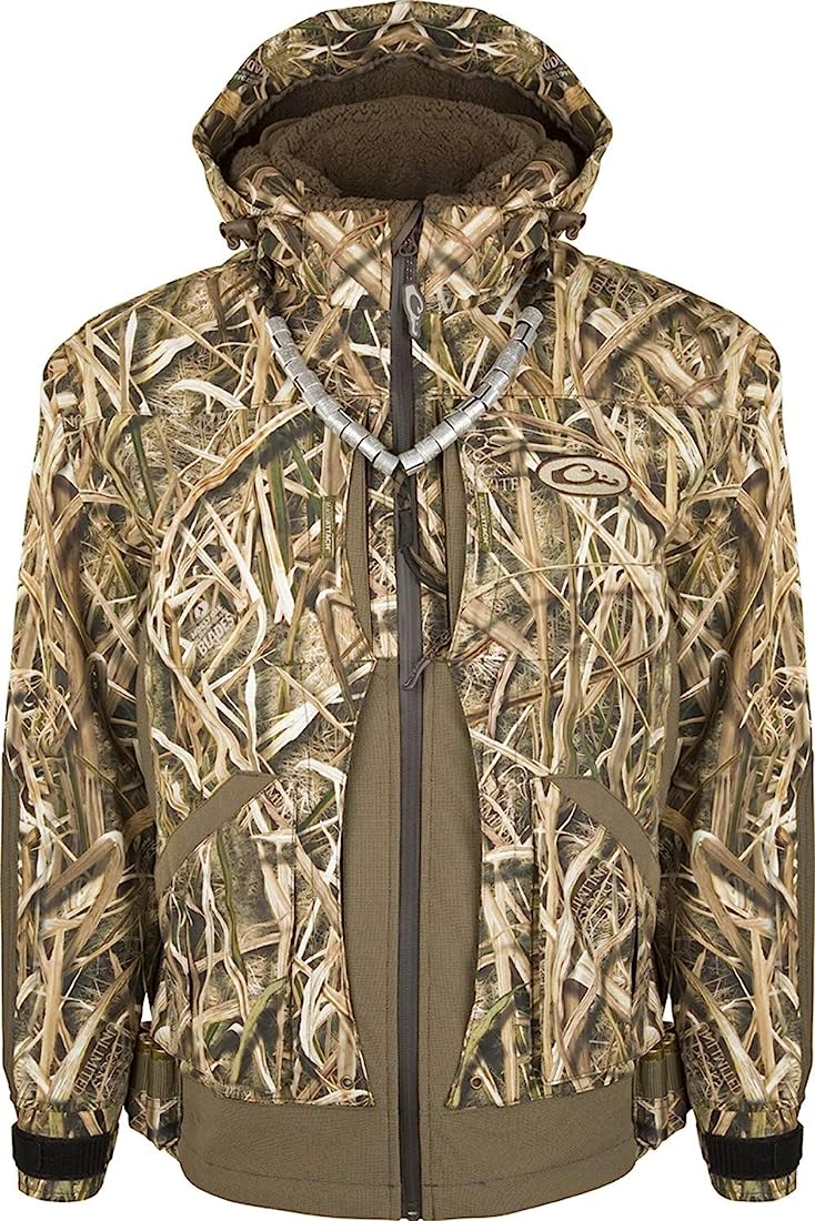Overview of the Drake Waterfowl Mossy Oak Duck Blind Jacket